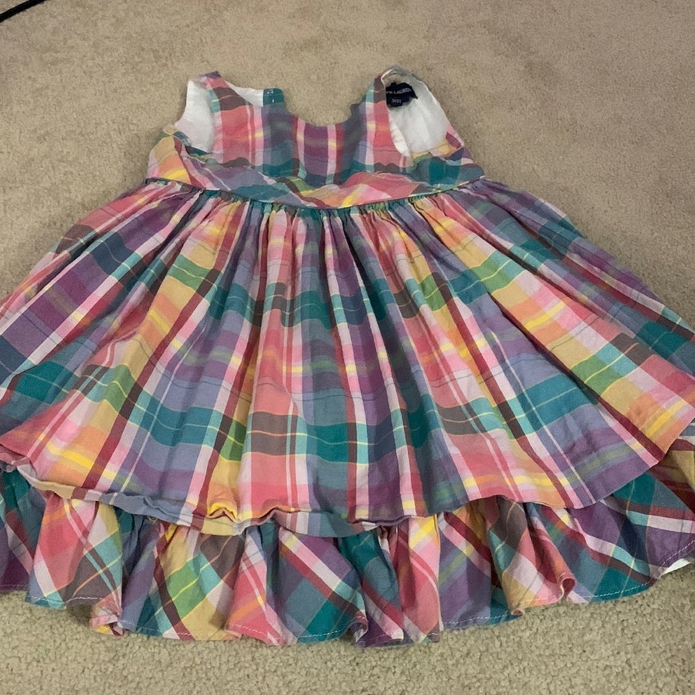 Ralph Lauren 3/3T multi color plaid spring/summer dress